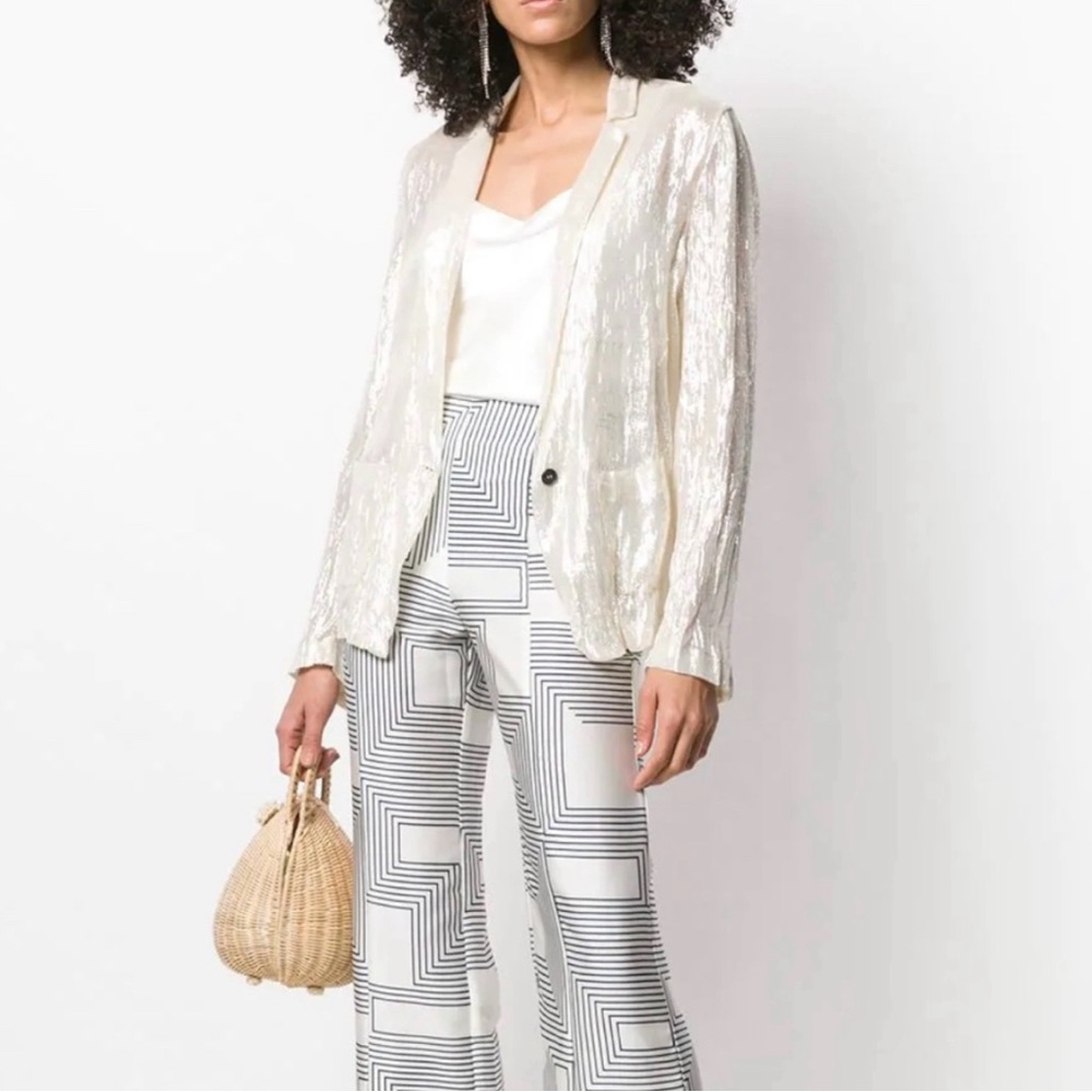 Forte Forte Champagne Lurex Unlined blazer SZ 1 (S) NWT